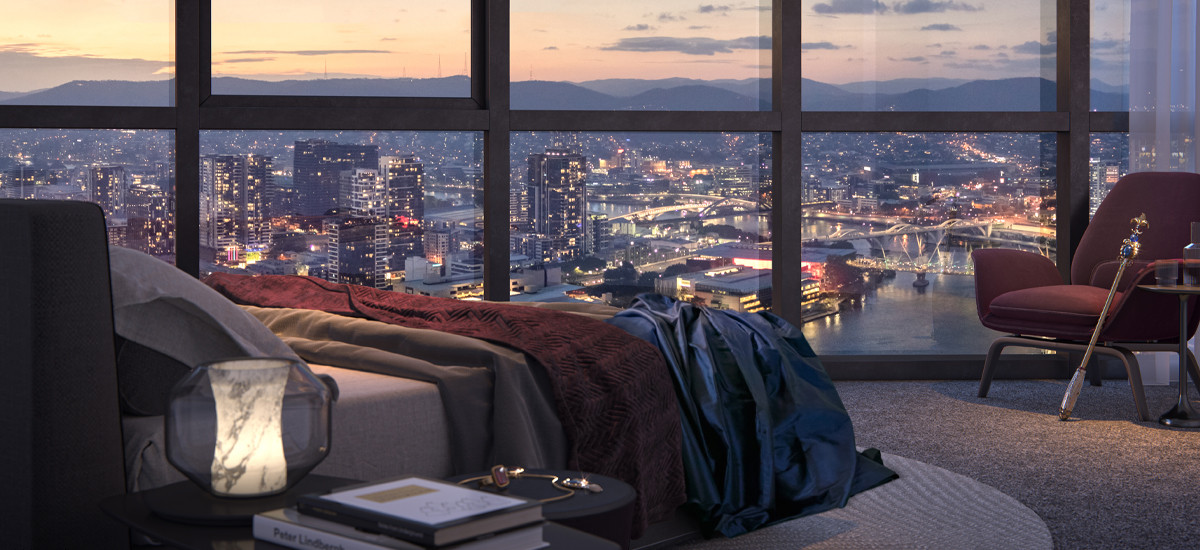 Queens Wharf bedroom