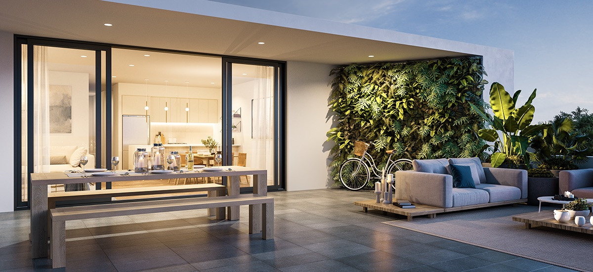 Kew Schofields courtyard