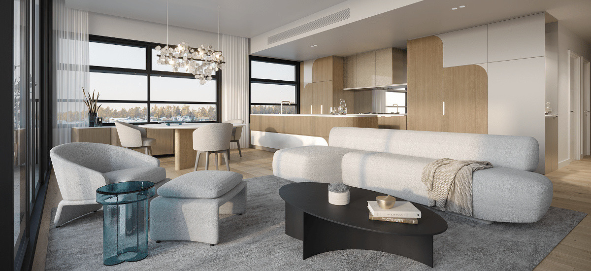 grand reve castle hill nsw sydney residential apartments and developments luxury affordable lounge living dining kitchen open plan