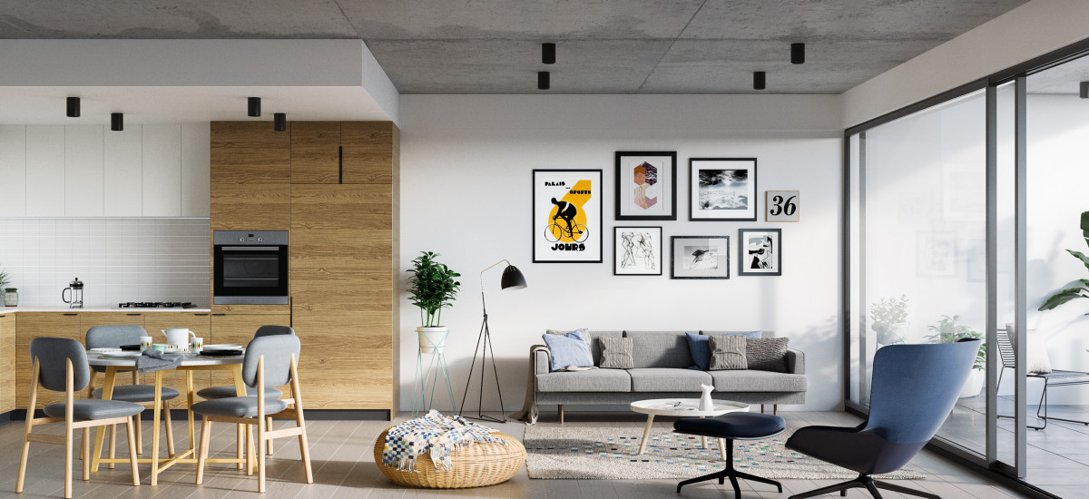 ovation middle footscray apartments developments open plan living kitchen dining balcony